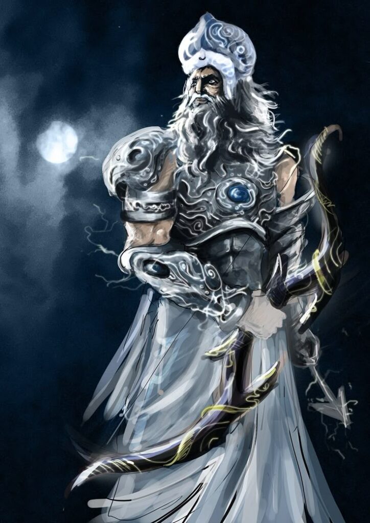 Bhishma pitama in warrior pose