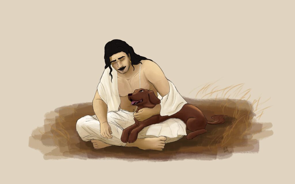 during the end of life the dog that accompanied yudhistara